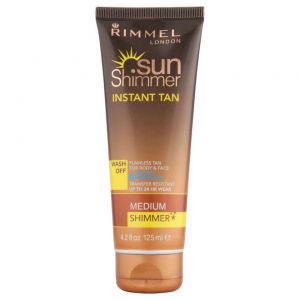 Rimmel - Sunshimmer Water Resistant Wash Off Instant Tan Medium Shimmer 125ml